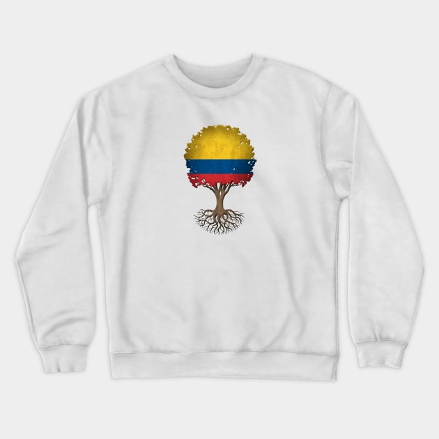 Tree of Life with Colombian Flag Crewneck Sweatshirt by jeffbartels